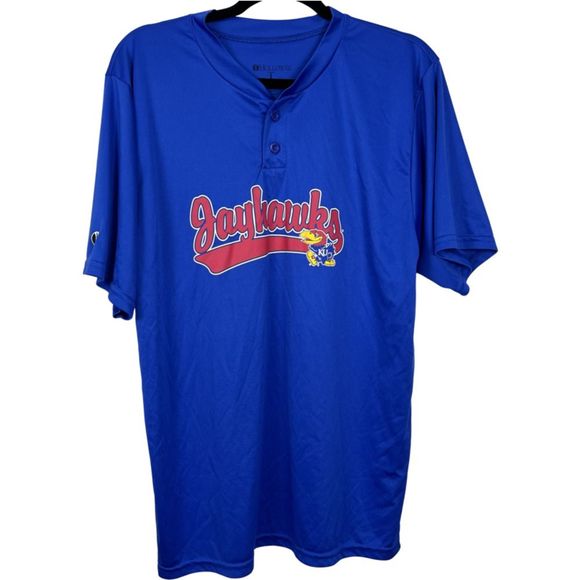 Holloway Other - Holloway Kansas University Jayhawks Blue Jersey Tee Size Large